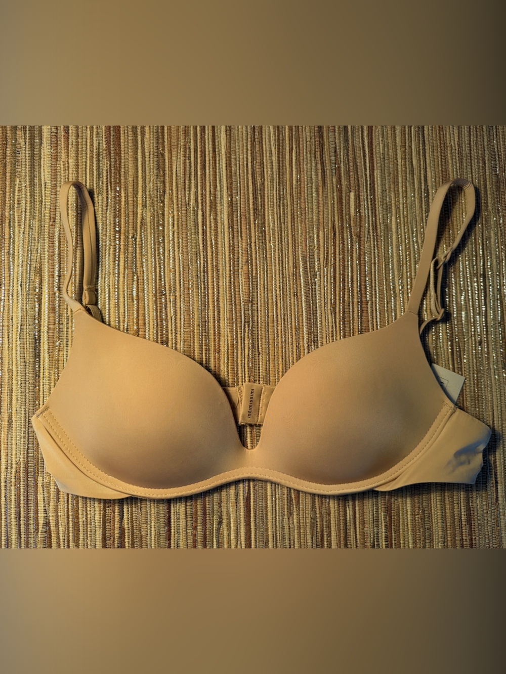 NWT Intimissimi Gioia Honey Nude Silky Touch Microfiber Super Push Up Bra 34B